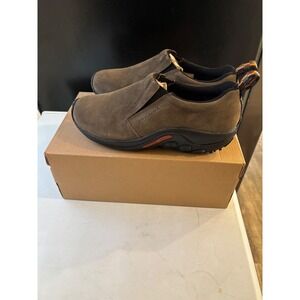 Merrell Jungle Moc Men Gunsmoke Brown Suede Slip On Hiking Shoes J60787 Size 8.5